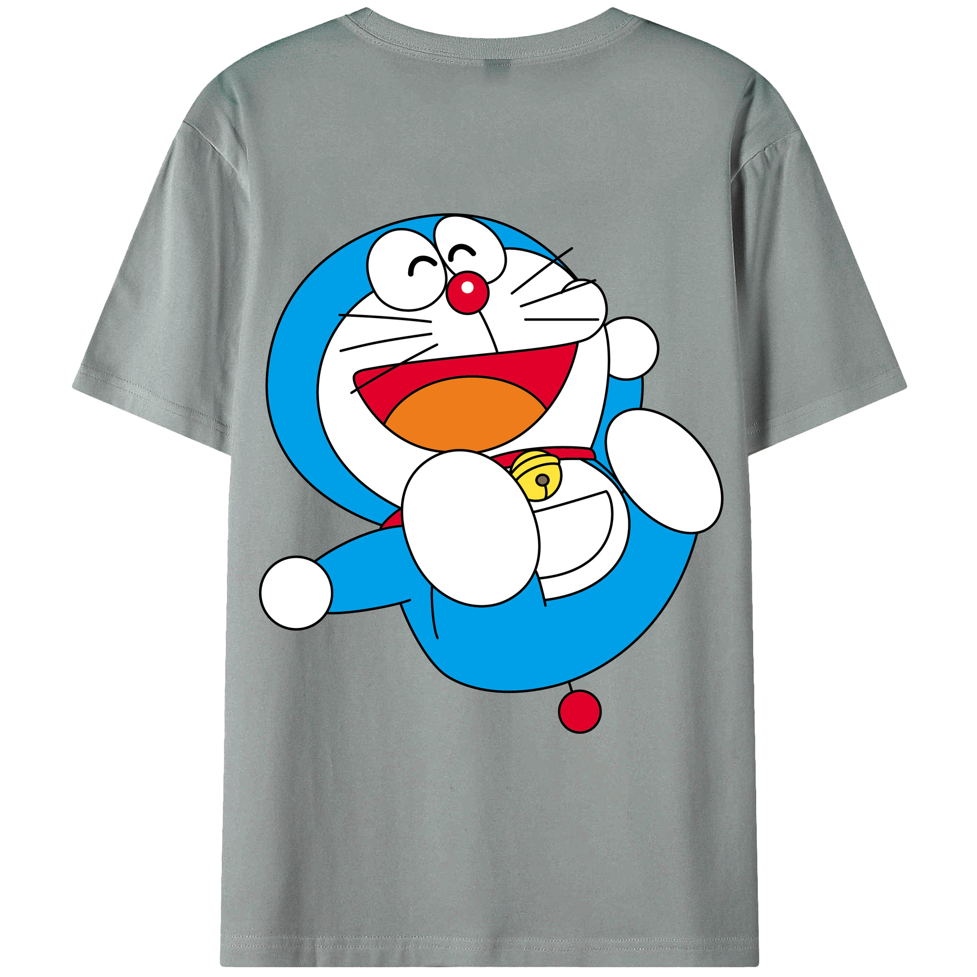 （画像用） ドラえもん Doraemon 綿100％ メンズ半袖Tシャツ（バックプリント） 通気性